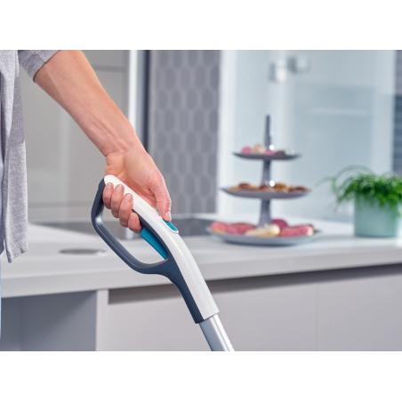 Leifheit Regulus Aqua PowerVac Aspiradora escoba Batería Seca y húmeda Espuma Sin bolsa Azul, Gris, Blanco