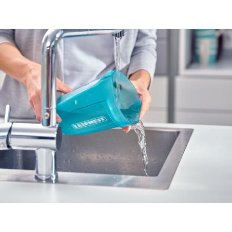 Leifheit Regulus Aqua PowerVac Aspiradora escoba Batería Seca y húmeda Espuma Sin bolsa Azul, Gris, Blanco