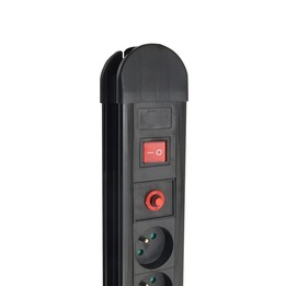 Maclean MCE10 regleta de alimentación 10 tomas 3x1.5 mm2 1,5 m negra
