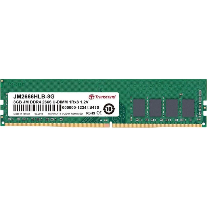 MEMORY TRANSCEND DIMM DDR4 8GB 2666MHZ CL19 1R * 8 1G * 8