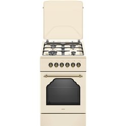 Cocina de gas / eléctrica MPM 56-KRM-14 50 cm retro Crema