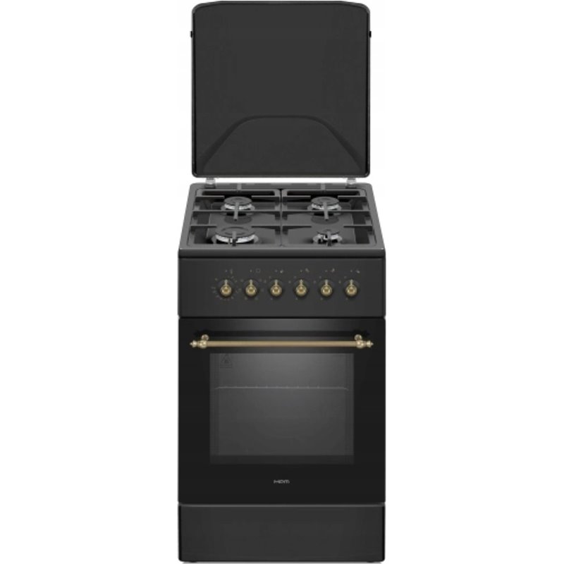 Gas / electric stove MPM 56-KRM-13 4 Zones Black