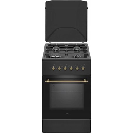 Gas / electric stove MPM 56-KRM-13 4 Zones Black