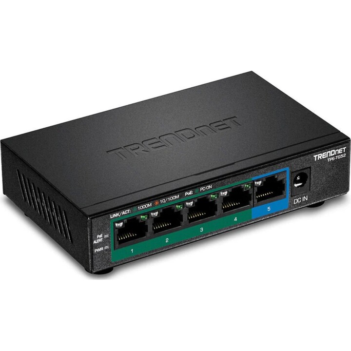 Conmutador Trendnet Tpe-Tg52 5 Puertos RJ-45 Gigabit (10/100/1000) Poe