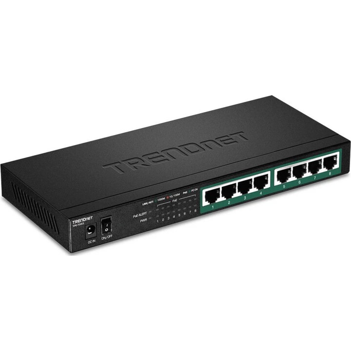 Conmutador Trendnet Tpe-Tg83 8 Puertos RJ-45 Gigabit (10/100/1000) Poe