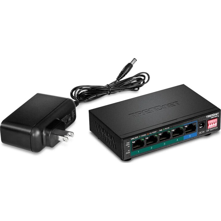 Conmutador Trendnet Tpe-Tg51g 5 Puertos Rj-45 Gigabit (10/100/1000) Poe