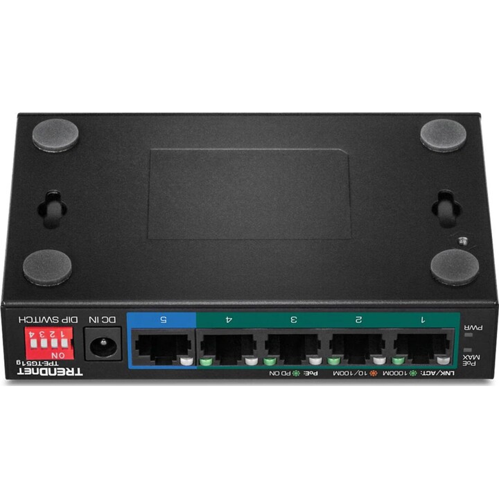 Conmutador Trendnet Tpe-Tg51g 5 Puertos Rj-45 Gigabit (10/100/1000) Poe
