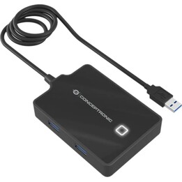 Hub Conceptronic Usb 3.0 4 P Cabo 90Cm Com Alimentação