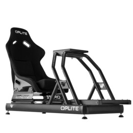 Cabina de simulación de carreras OPLITE R8 Fury negra