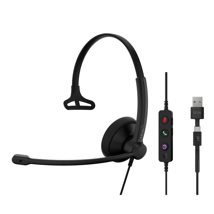 IMPACT 100 MS Mono USB-C+A - Headset - Mono