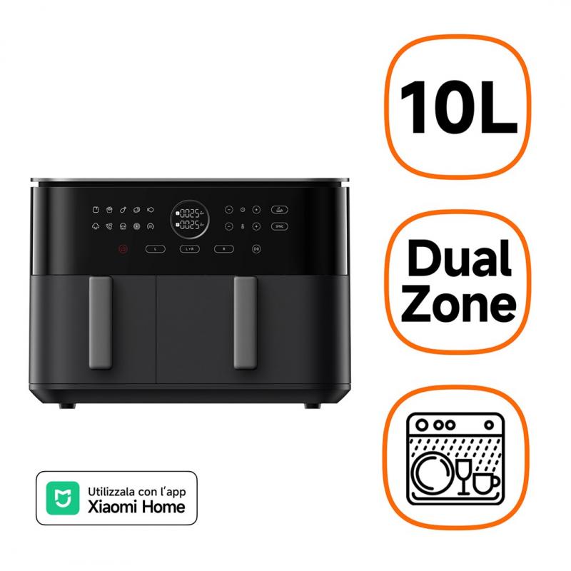 Xiaomi MAF-D1001 Doble 10 L Independiente 2700 W Freidora de aire caliente Negro