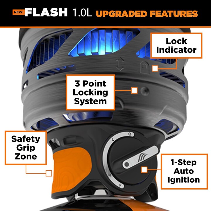 Jetboil, Flash Camping, système de cuisson 1.0L avec indicateur thermique qui change de couleur lors de l'ébullition, Noir gris