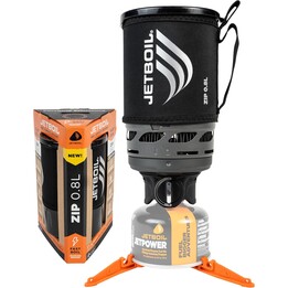 Jetboil, Flash Camping Zip, 0.8L système de cuisson portable avec allumage rapide en 2 min, Noir gris