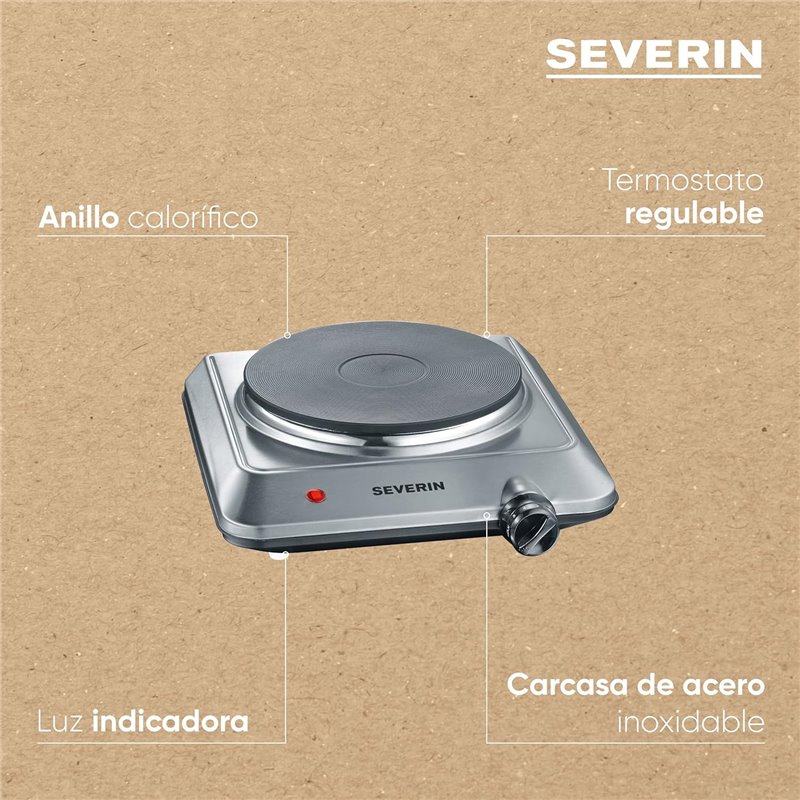 Severin KP 1092 1500W 1 Zone Grau Elektrische Tragbare Hot Plate