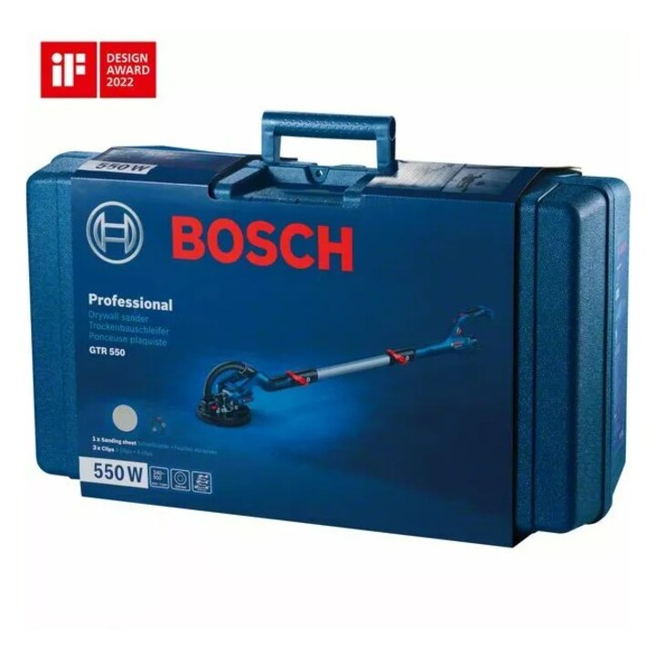 Bosch 500 Series GTR 550 Trockenbauschleifer 910 RPM Schwarz, Blau, Weiß 500 W