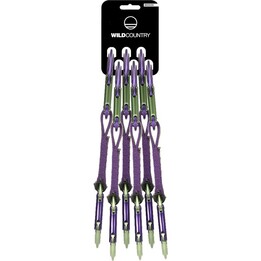 Wild Country 40-0000002003-5823-1 Mosquetão de escalada com trava, verde, roxo, 6 peças