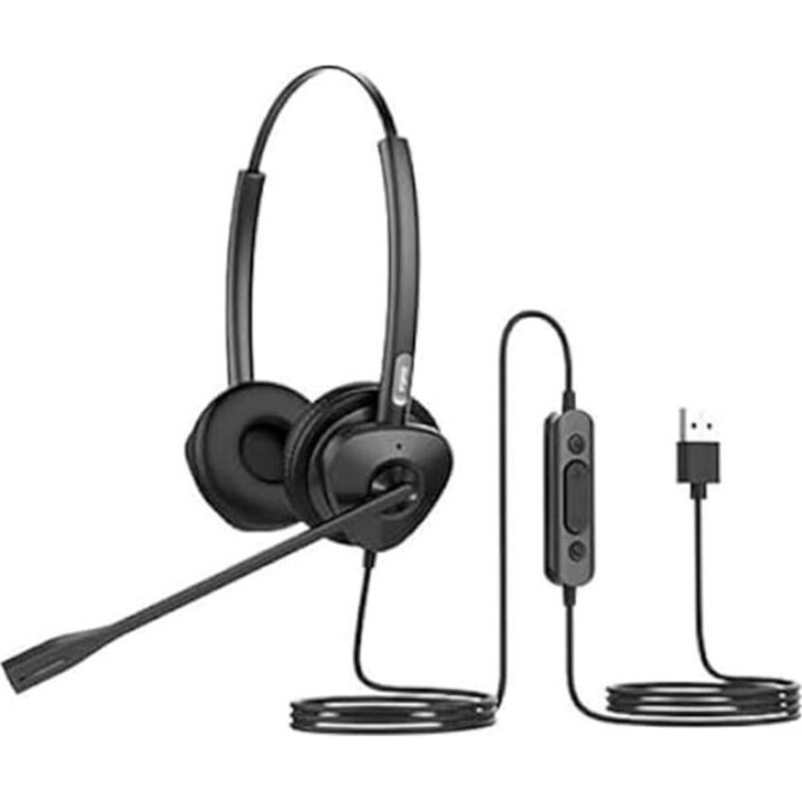 FANVIL Ht302-U Kopfhörer mit zwei USB-Anschlüssen und Enc