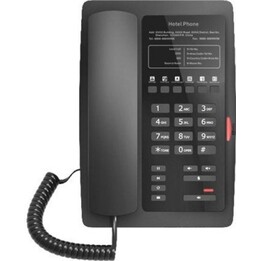 Teléfono de hotel Fanvil H3W negro de escritorio, WiFi, sin pantalla, 10/100, PoE