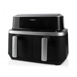Nedis KAAF320BK freidora Doble 4,2 L Independiente 2600 W Freidora de aire caliente Negro