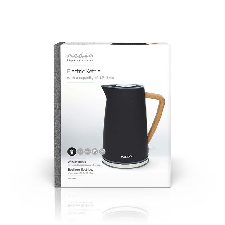 Nedis KAWK510EBK Wasserkocher 1,7 l 2200 W Schwarz