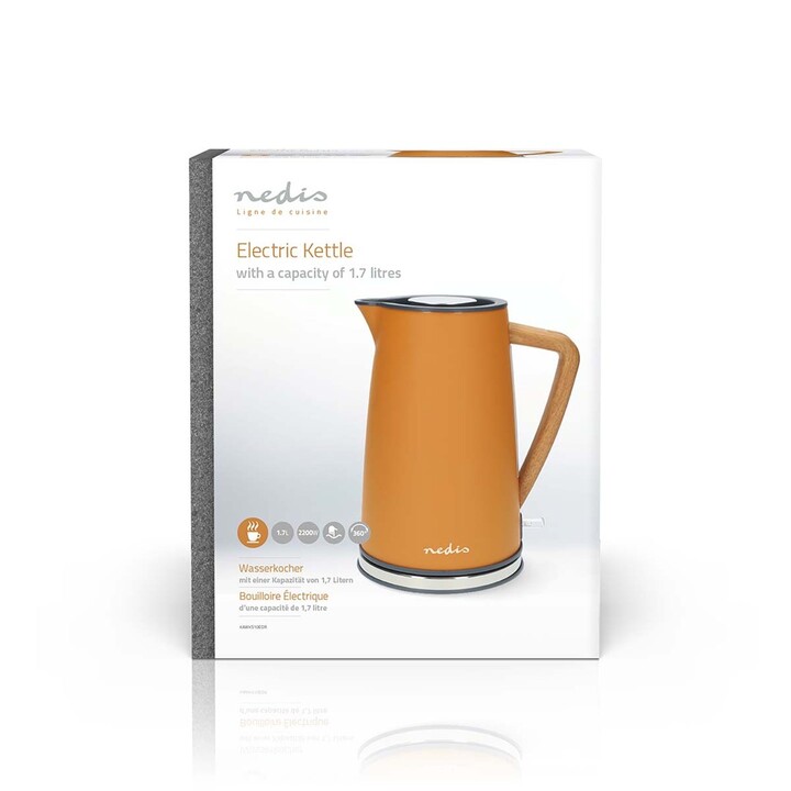 Bollitore elettrico Nedis KAWK510EOR 1,7 L 2200 W Arancione