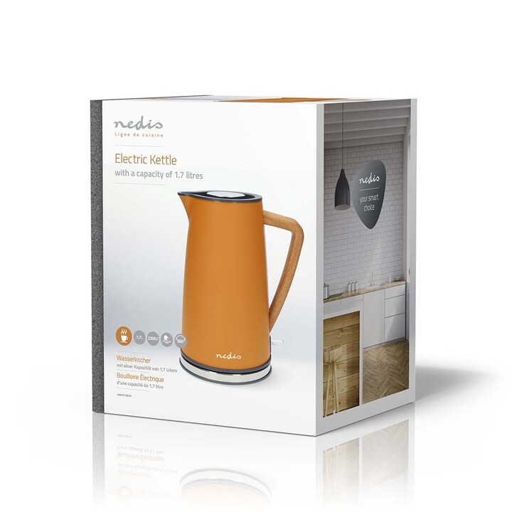Bollitore elettrico Nedis KAWK510EOR 1,7 L 2200 W Arancione