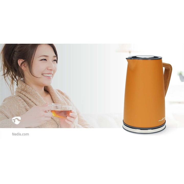 Bollitore elettrico Nedis KAWK510EOR 1,7 L 2200 W Arancione