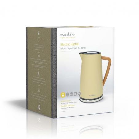 Nedis KAWK510EYW tetera eléctrica 1,7 L 2200 W Amarillo