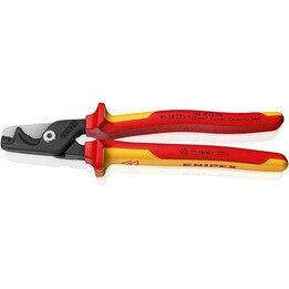 Knipex 9518225, StepCut XL VDE Kabelschneider 225mm, sicherheitsisolierter Griff, rot/gelb