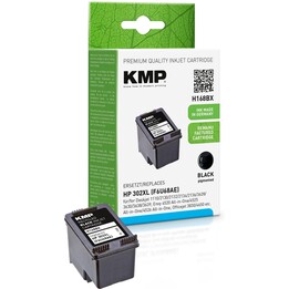 Cartucho de impresora KMP H168BX negro compatible con HP 302XL (F6U68AE)