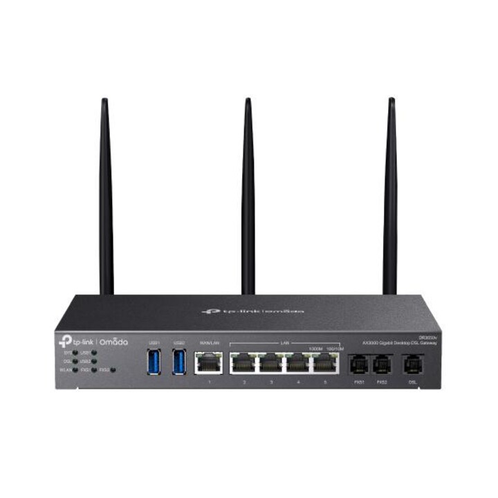 Gateway DSL de mesa Wi-Fi 6 Gigabit TP-Link Omada AX3000 DR3650v