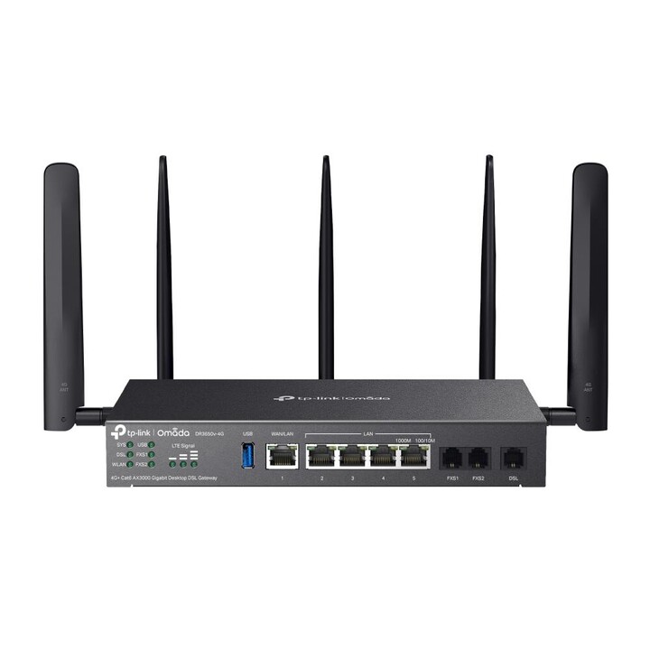 Passerelle DSL de bureau Wi-Fi 6 Gigabit TP-Link Omada 4G+ Cat6 AX3000