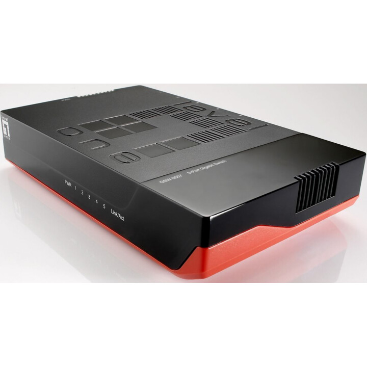 LevelOne GSW-0507 commutateur Gigabit 5 ports noir/rouge
