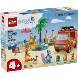 LEGO BLUEY 11202 Bluey's Playa y viaje familiar en coche