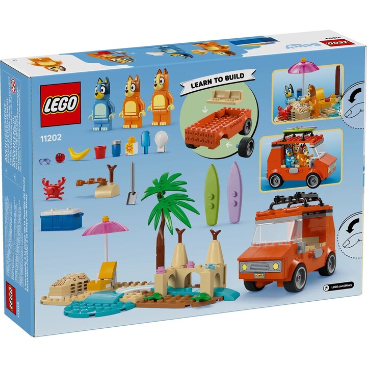 LEGO BLUEY 11202 Bluey's Strand & Familie Autoreise