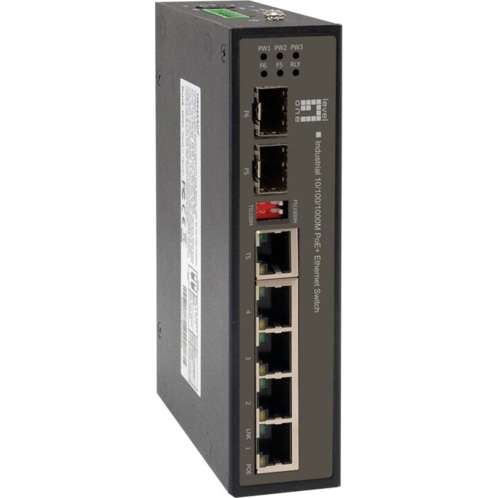 Switch 4x FE IES-0610 2xGSFP 126W 4xPoE