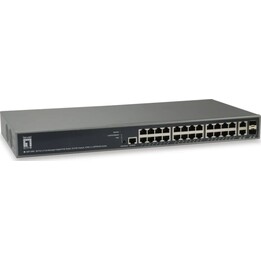 Switch 26x GE GEP-2682 2xGSFP 19" 370W 24xPoE