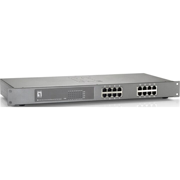 Commutateur 16x FE FEP-1612W150 19" 150W 16xPoE+