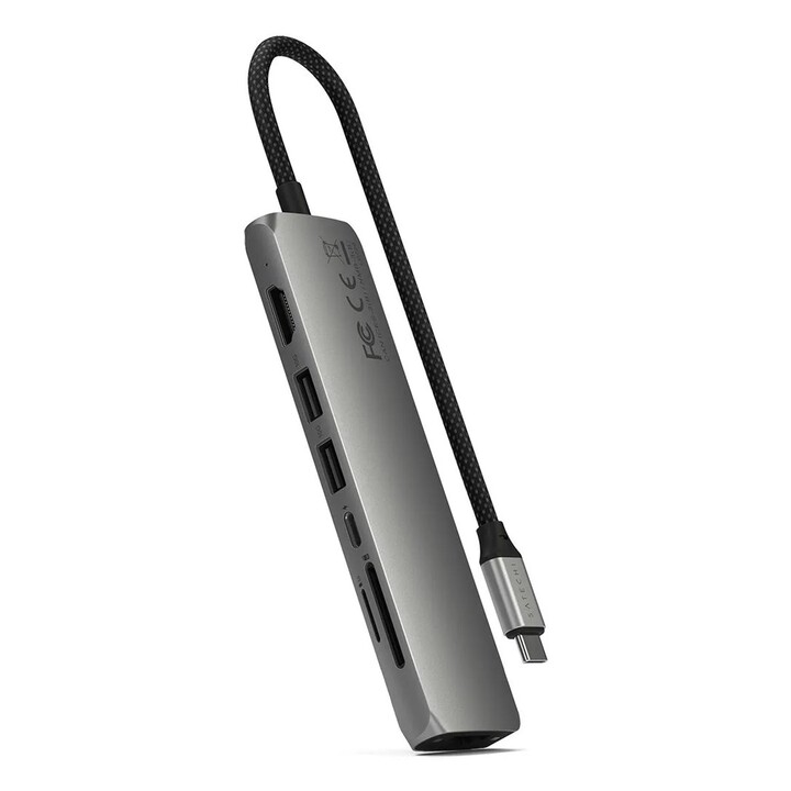 Satechi ST-P7SM hub & concentrateur USB Type-C 10000 Mbit/s Gris