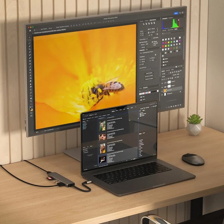 Satechi ST-P7SM hub & concentrateur USB Type-C 10000 Mbit/s Gris