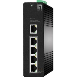 LevelOne IGS-2105P Hilbert conmutador Lite Inteligente Gigabit PoE Industrial de 5 puertos, 4 salidas PoE