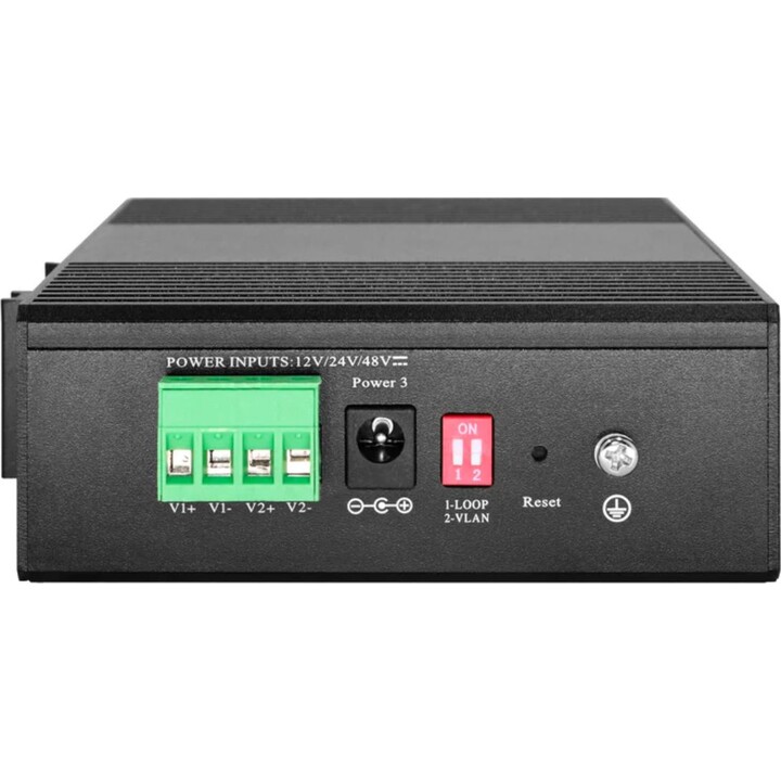 LevelOne IGS-2105P Hilbert conmutador Lite Inteligente Gigabit PoE Industrial de 5 puertos, 4 salidas PoE