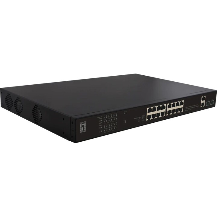 Commutateur 16x FE FGP-2031 2xGE 2xGSFP 19" 270W 16xPoE+