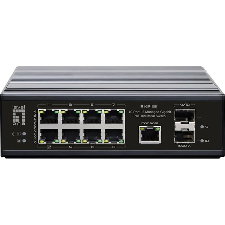 Switch 8x GE IGP-1061 2xGSFP 240W 8xPoE+