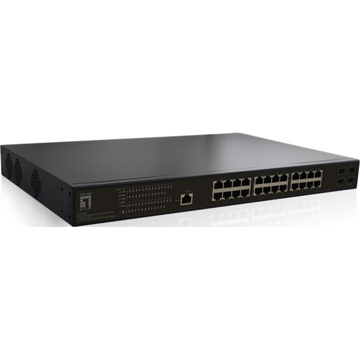 Switch 28 porte GEP-2861 4 GSFP 19" 390 W 24 PoE+