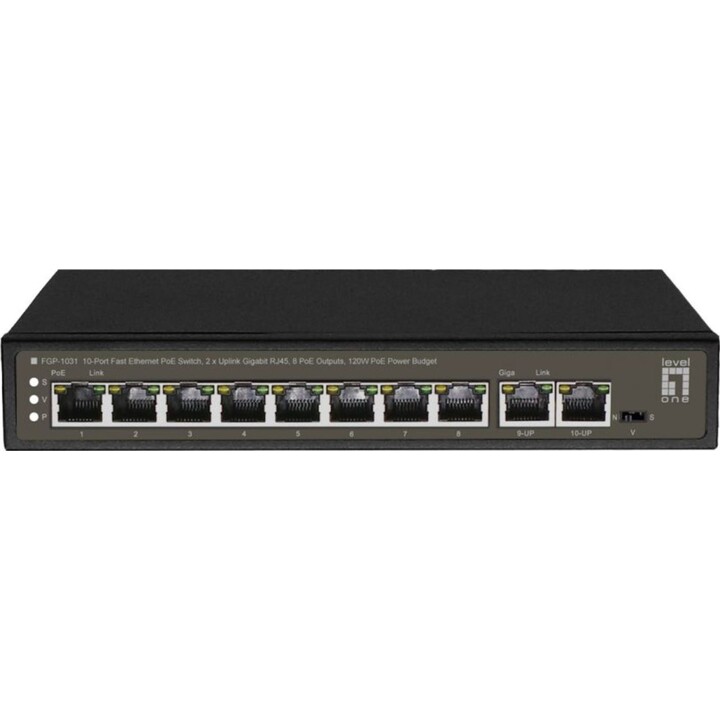 Switch 8x FE FGP-1031 2xGE 120W 8xPoE+