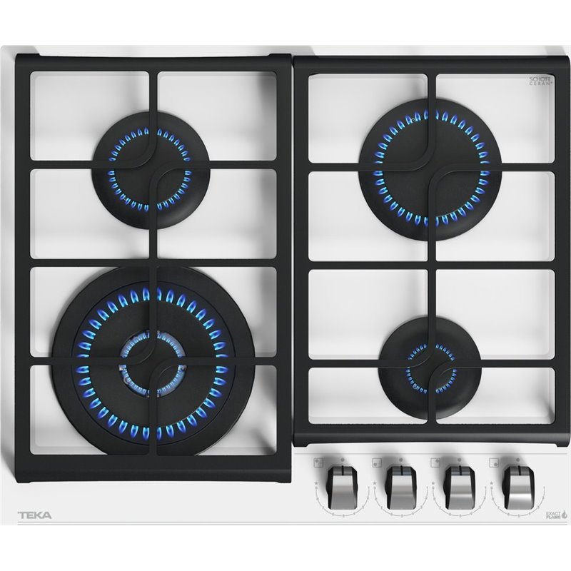 Teka Gas Hob GZC 64320 XBC WH 60 cm 4 Zonen Silber