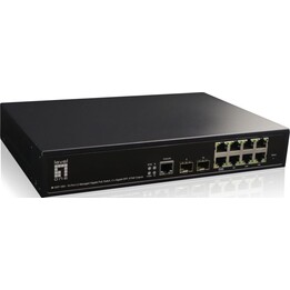 Switch 8x GE GEP-1061 2xGSFP 19" 180W 8xPoE+