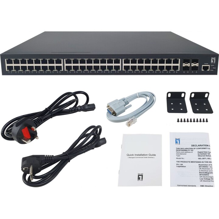 Commutateur 48x GE GTP-5271 4x10GSFP+19" 400W 48xPoE+