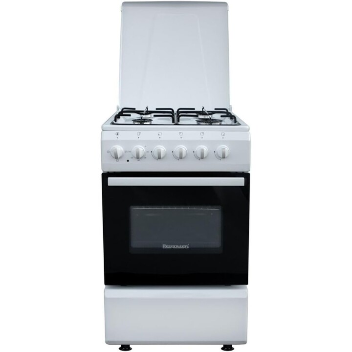 Ravanson KWGE-K550 Gas/Electric Cooker 4 Zones White